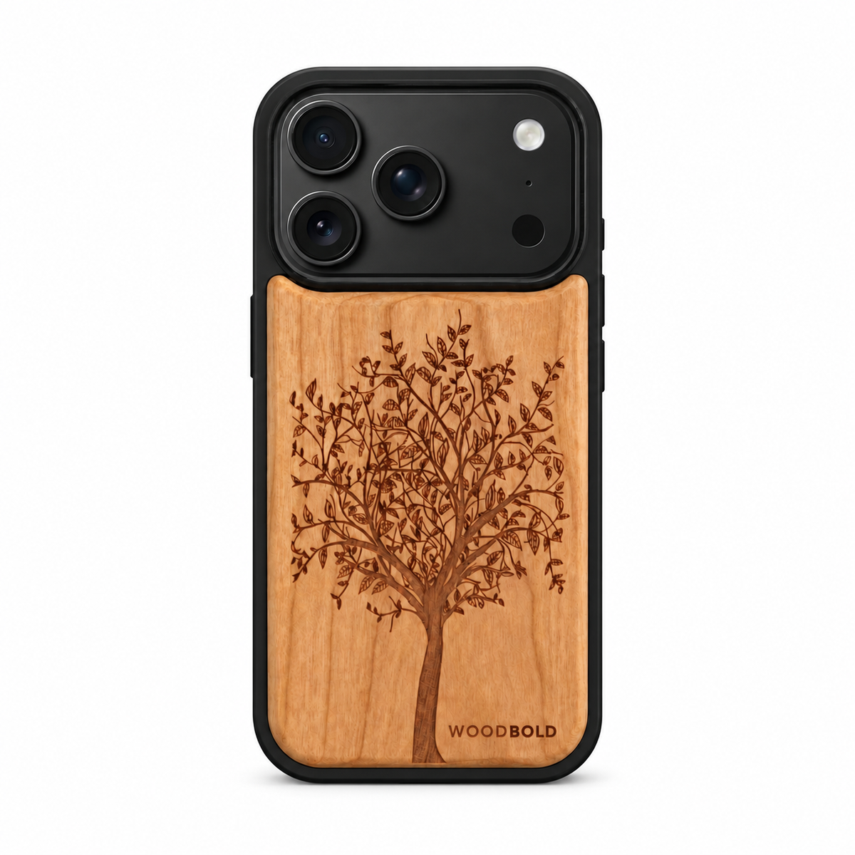 Kirschholz Handyhülle iPhone 18 Pro / 17 Pro - Baum