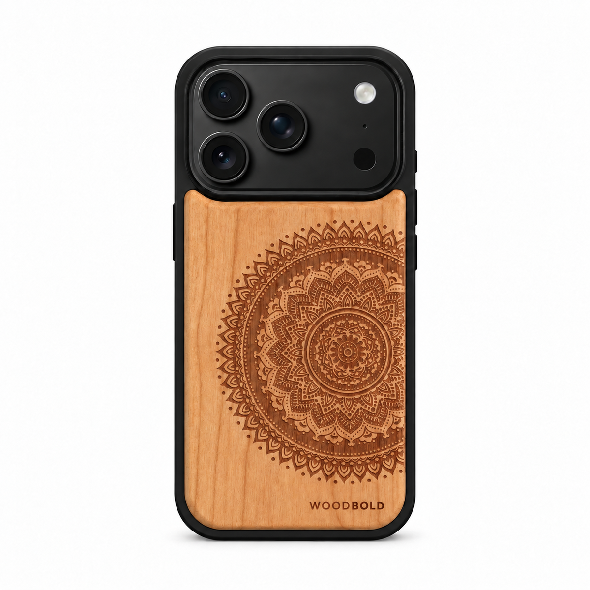 Kirschholz Handyhülle iPhone 18 Pro / 17 Pro - Lebensblume