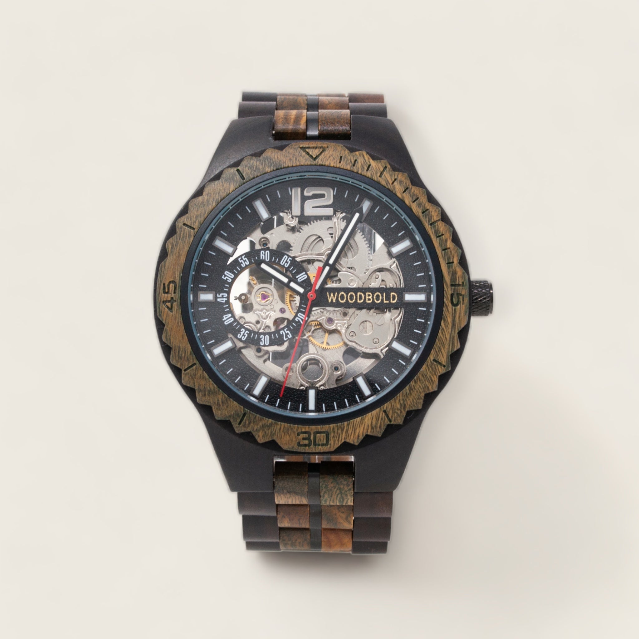 Holzuhr Clyde Automatik