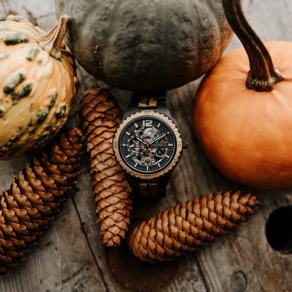 Holzuhr Clyde Automatik