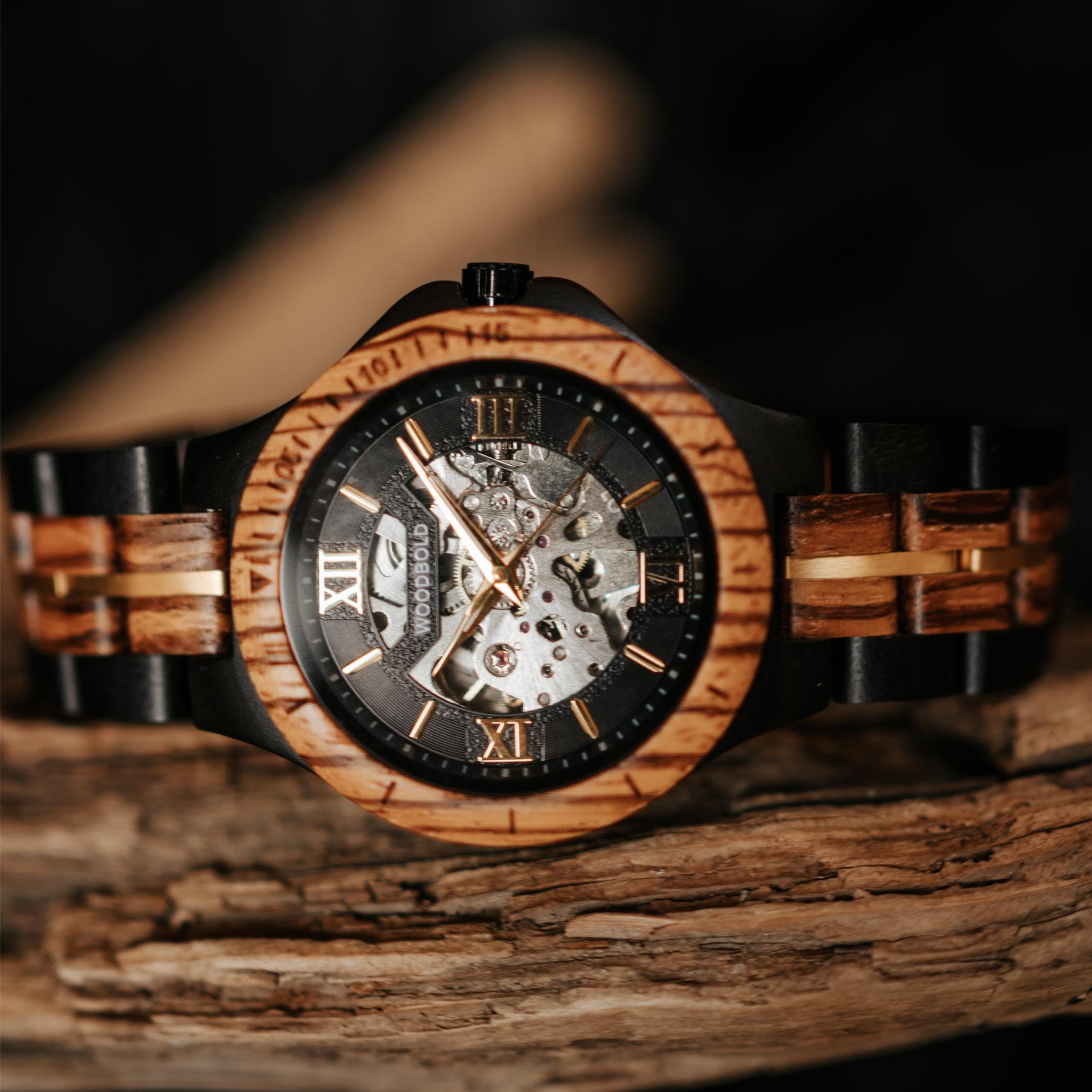 Holzuhr Ben Automatik