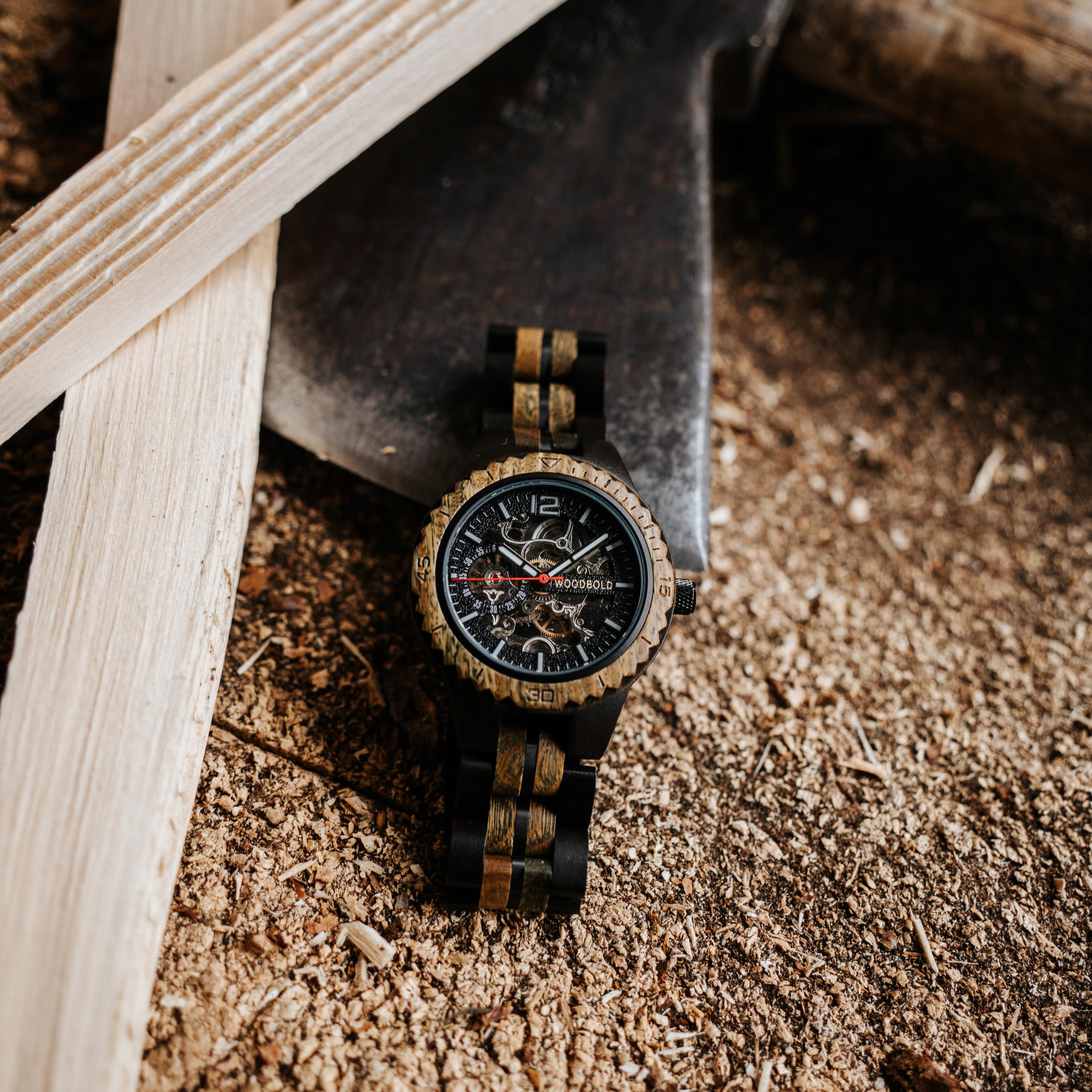 Holzuhr Bonnie Automatik