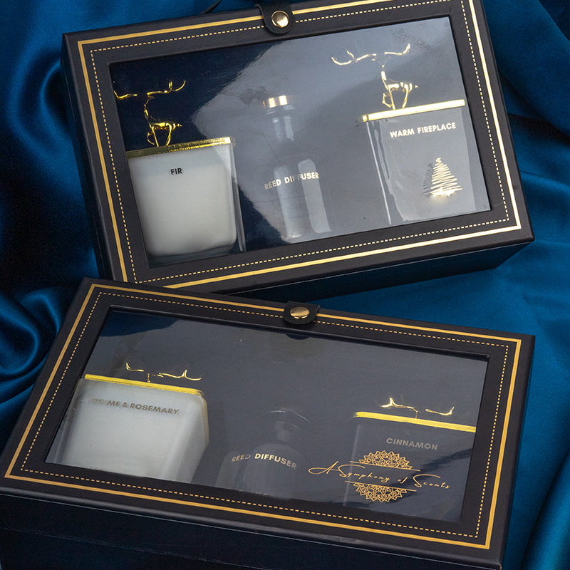 Raumduft & Kerzen Set – Luxury Living – Golden Deer