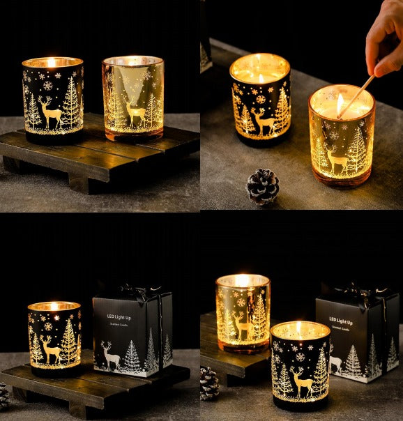 Kerze LED - Winterlandschaft