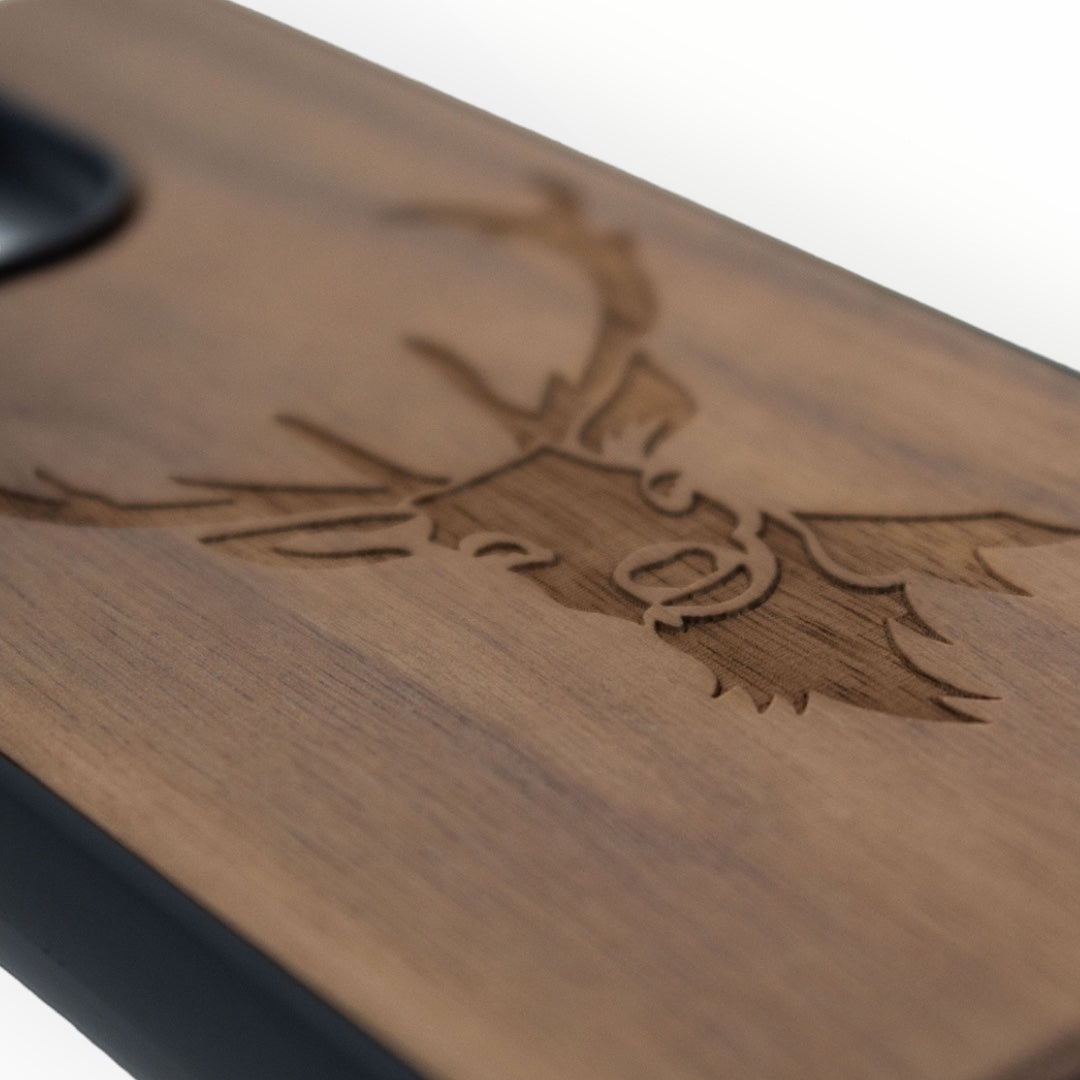 Walnut wood phone case for iPhone 16 Plus - Deer