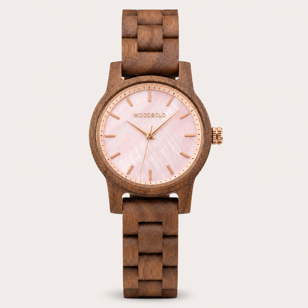 Wooden clock, walnut blossom