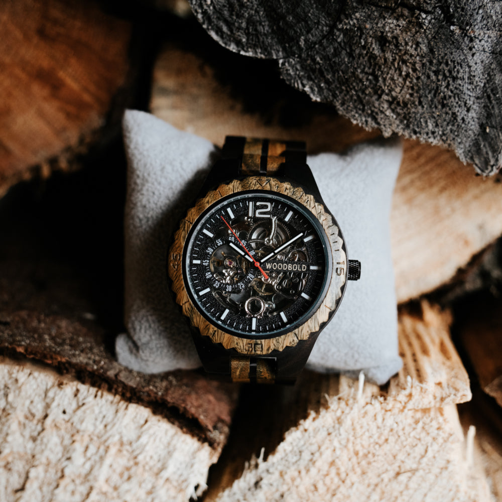 Holzuhr Clyde Automatik