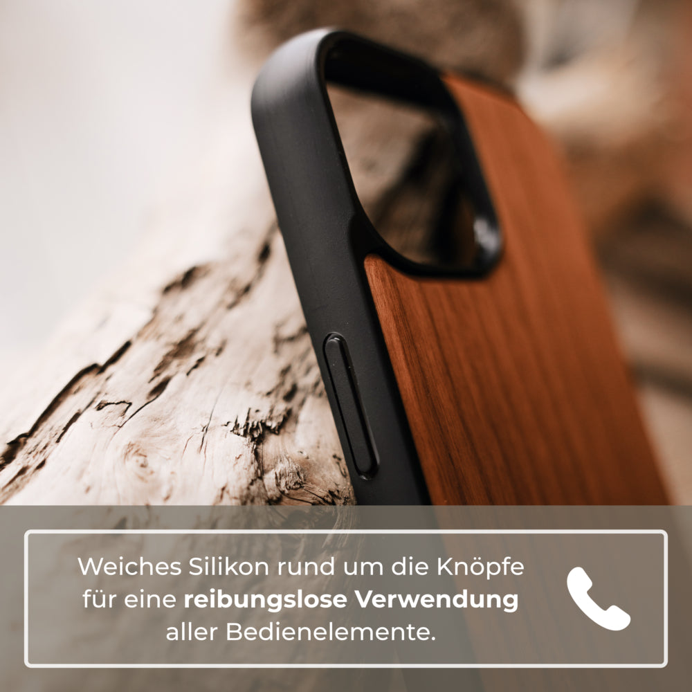 Kirschholz Handyhülle iPhone 15 Pro Max
