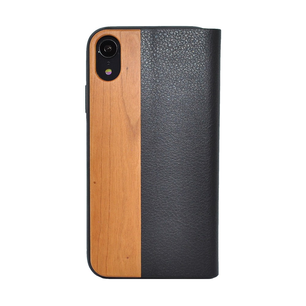 Kirschholz Klapphülle iPhone XR - Baum