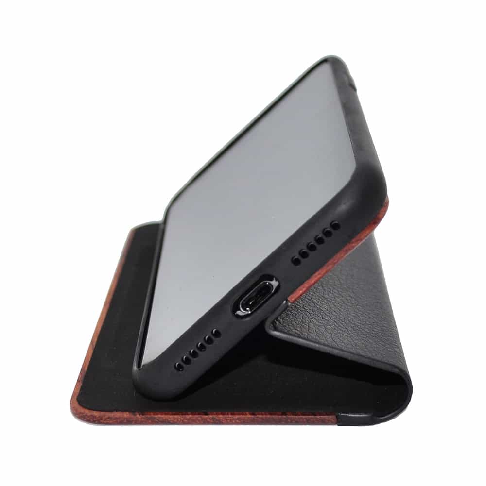 Walnut flip case iPhone XS Max - deer