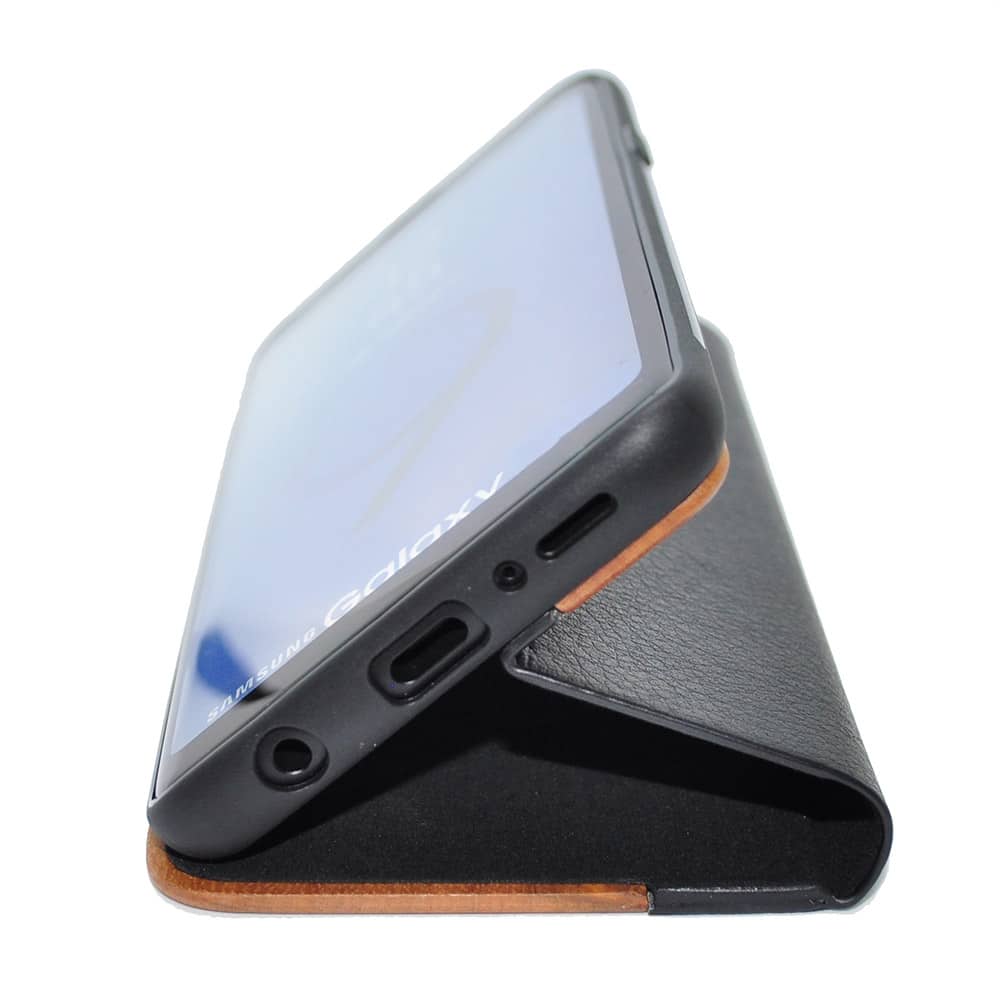 Kirschholz Klapphülle Samsung Galaxy S9 Plus - Lebensblume