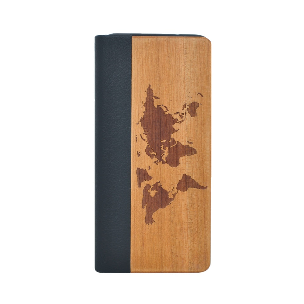 Kirschholz Klapphülle Samsung Galaxy S21 Plus - Welt