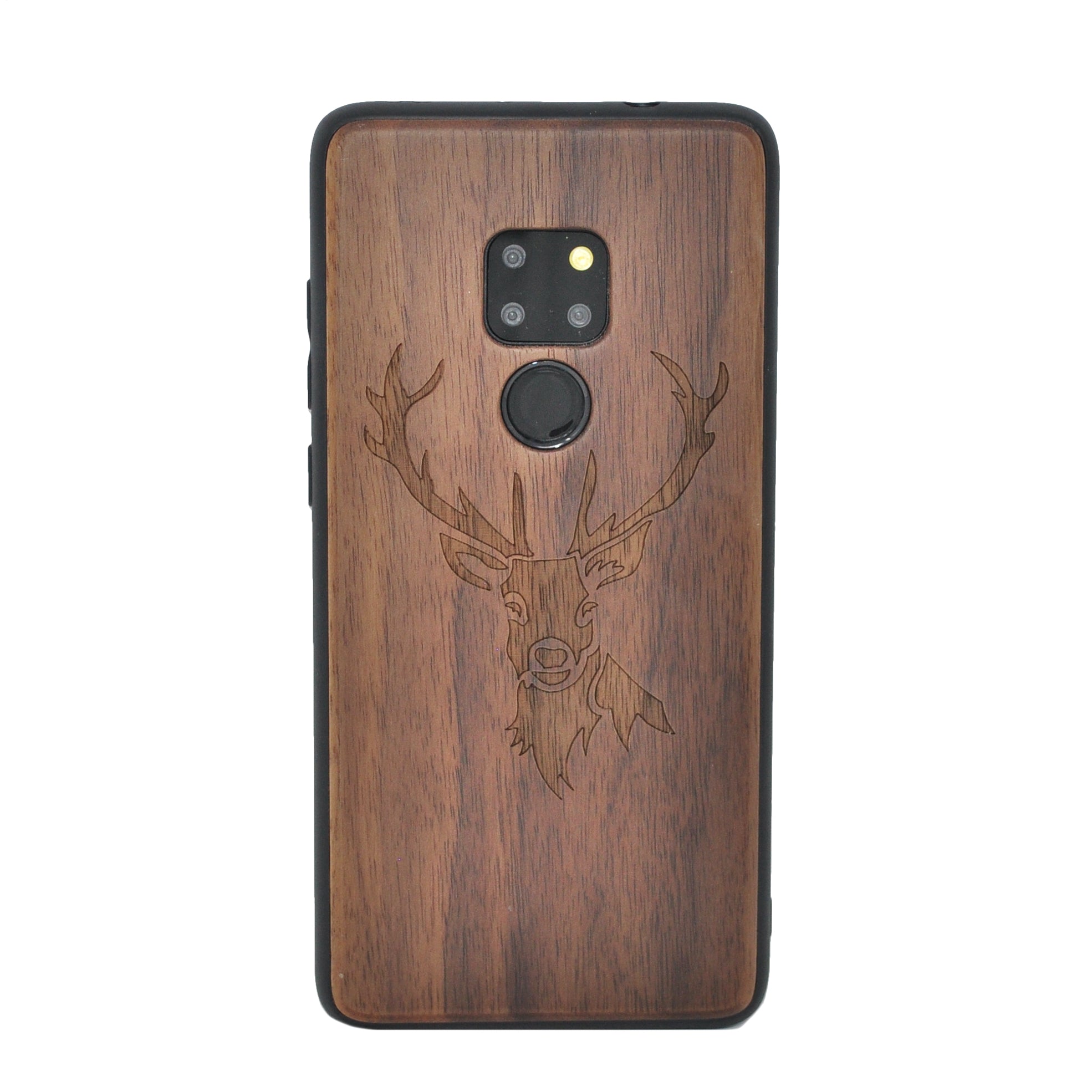 Nussholz Handyhülle Huawei Mate 20 - Hirsch