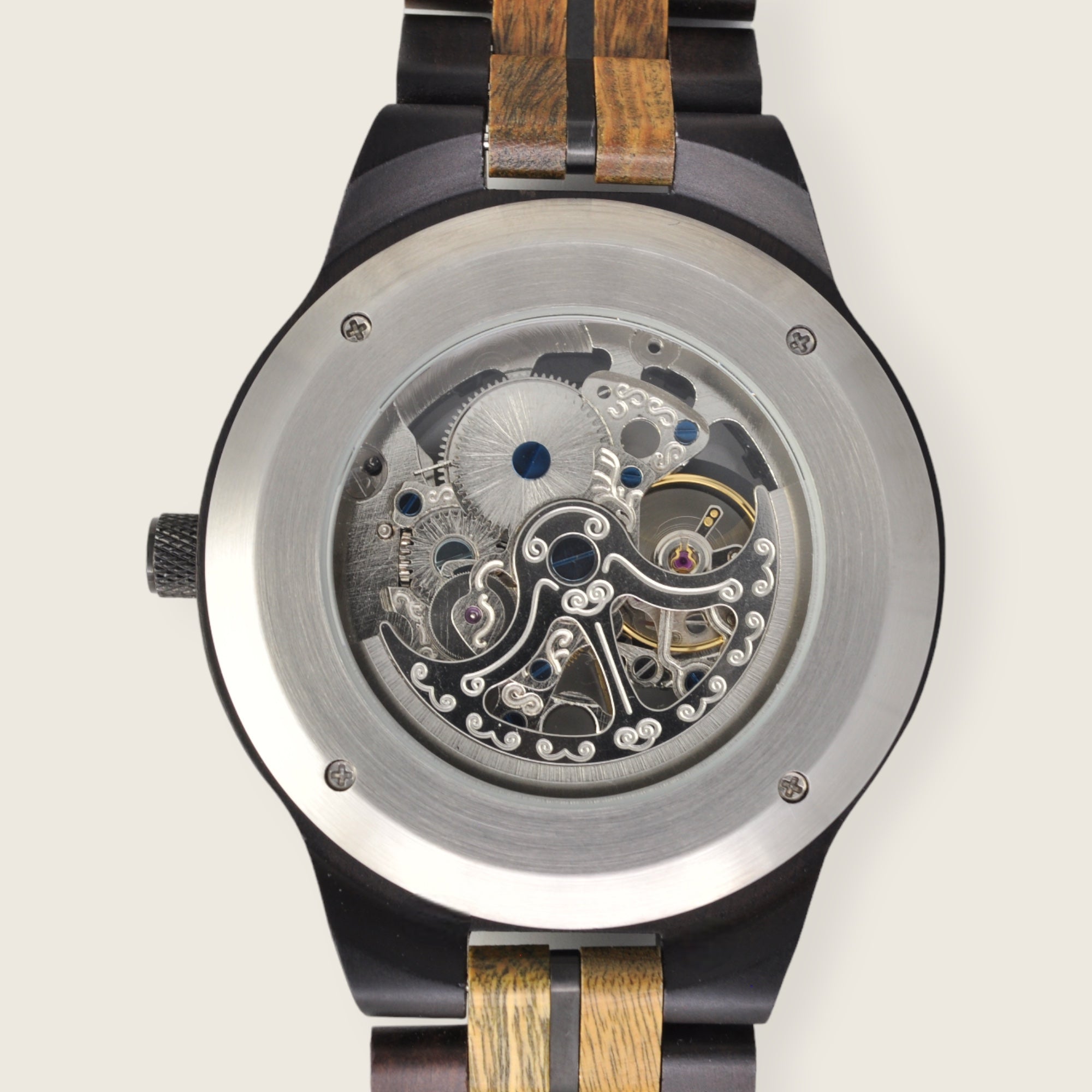 Holzuhr Clyde Automatik