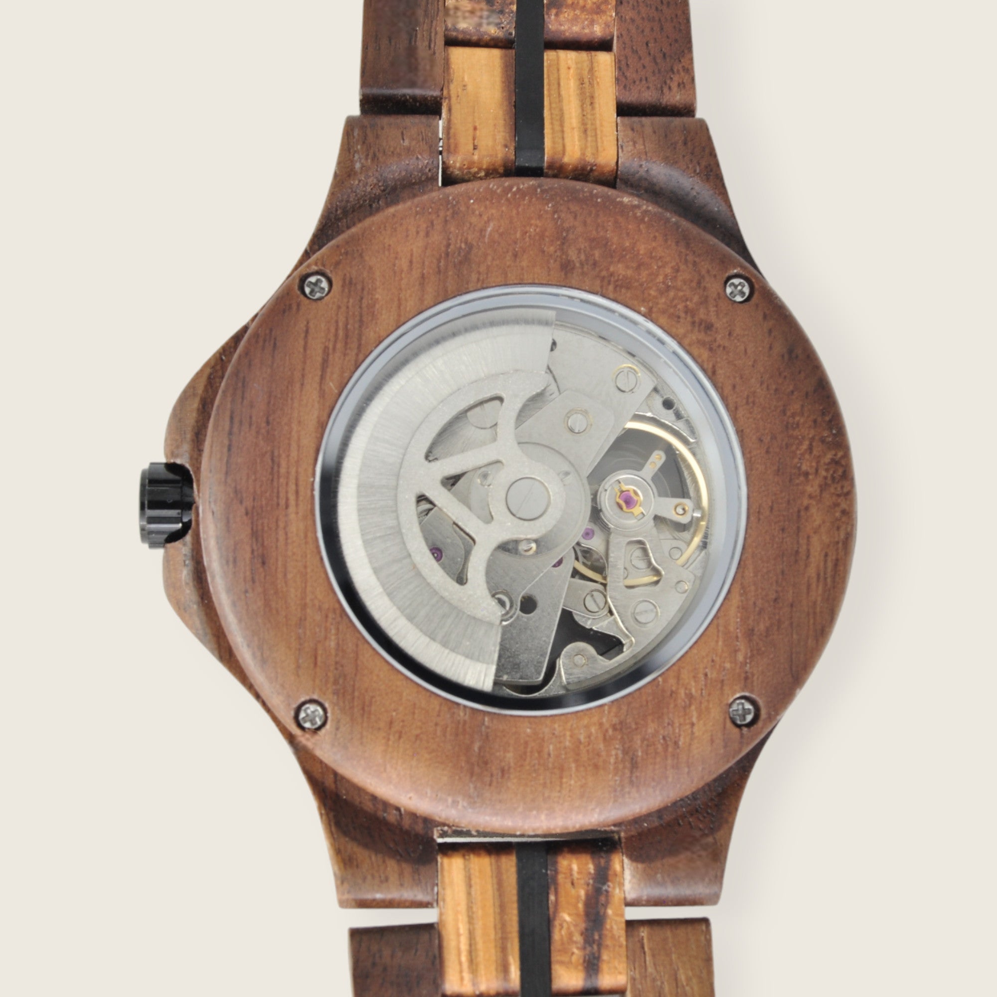 Holzuhr John Automatik