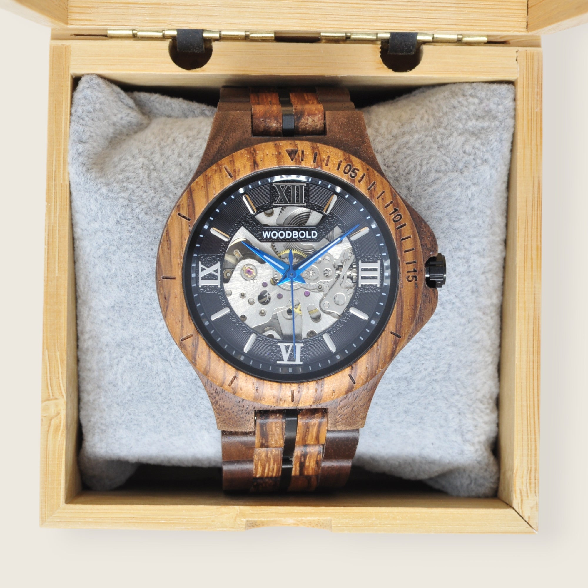 Holzuhr John Automatik