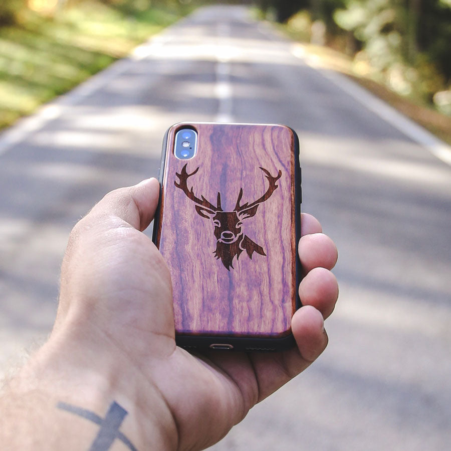 Walnut wood phone case for Huawei P20 Pro - Deer