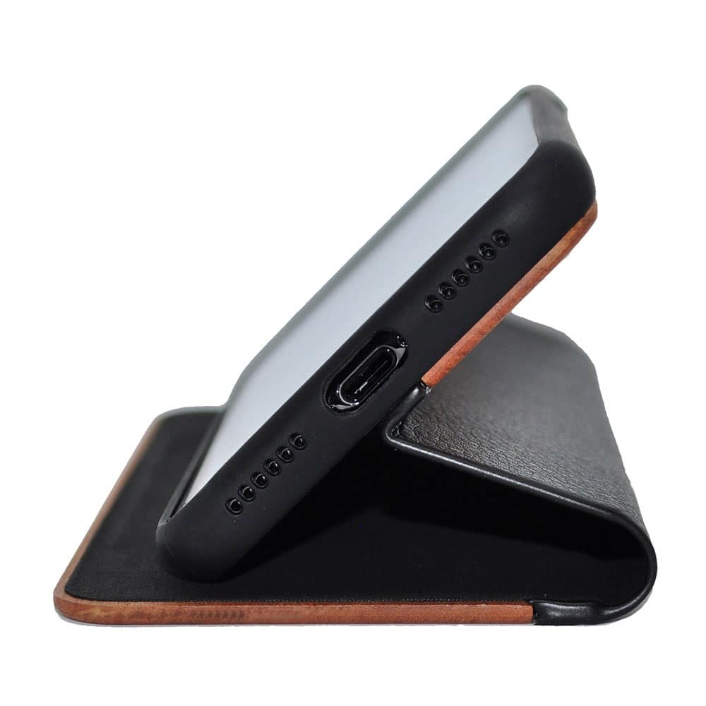 Nussholz Klapphülle iPhone 11 Pro Max - Ohne Gravur