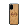 Cherry wood phone case for Samsung Galaxy A56 - Compass