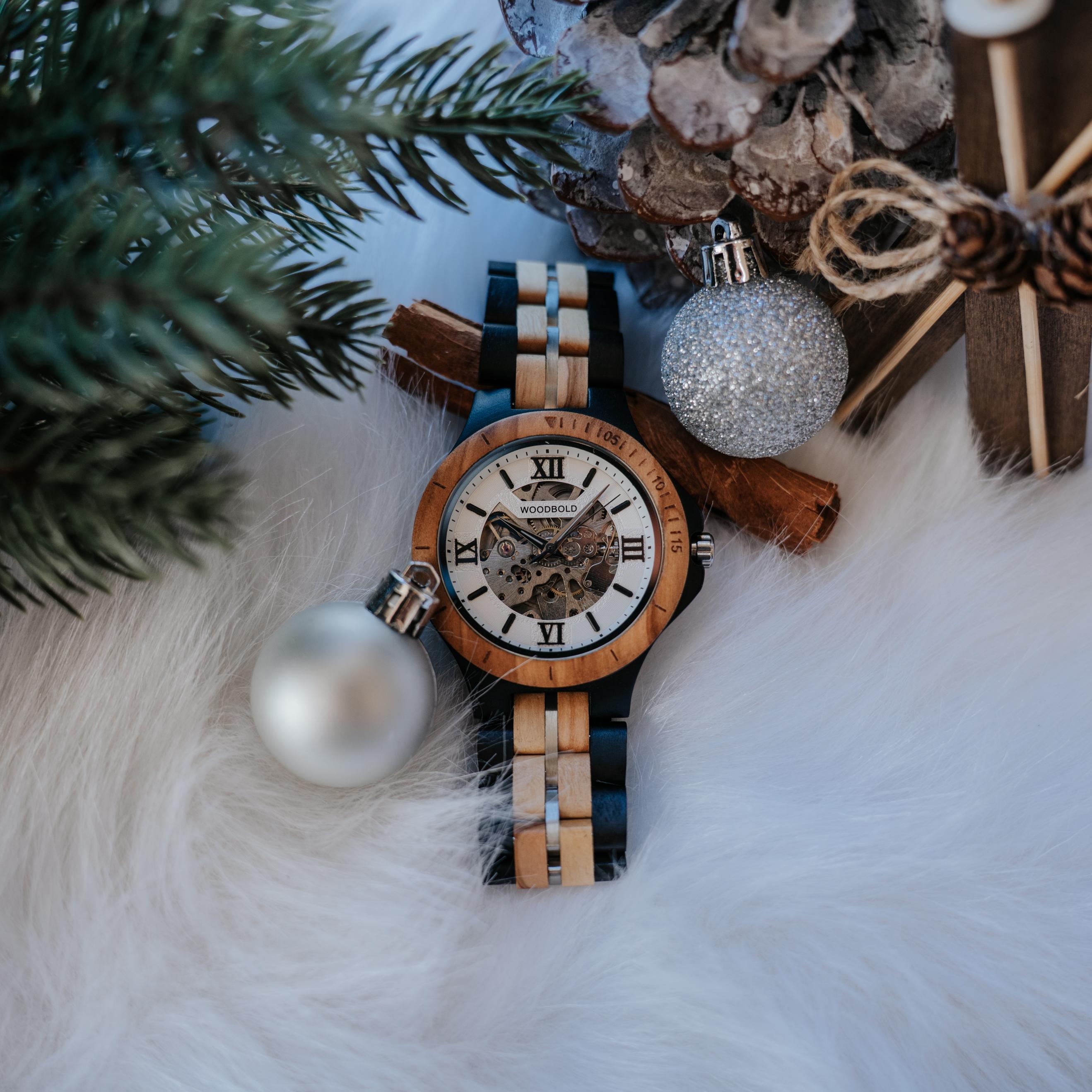 Holzuhr Robin Automatik