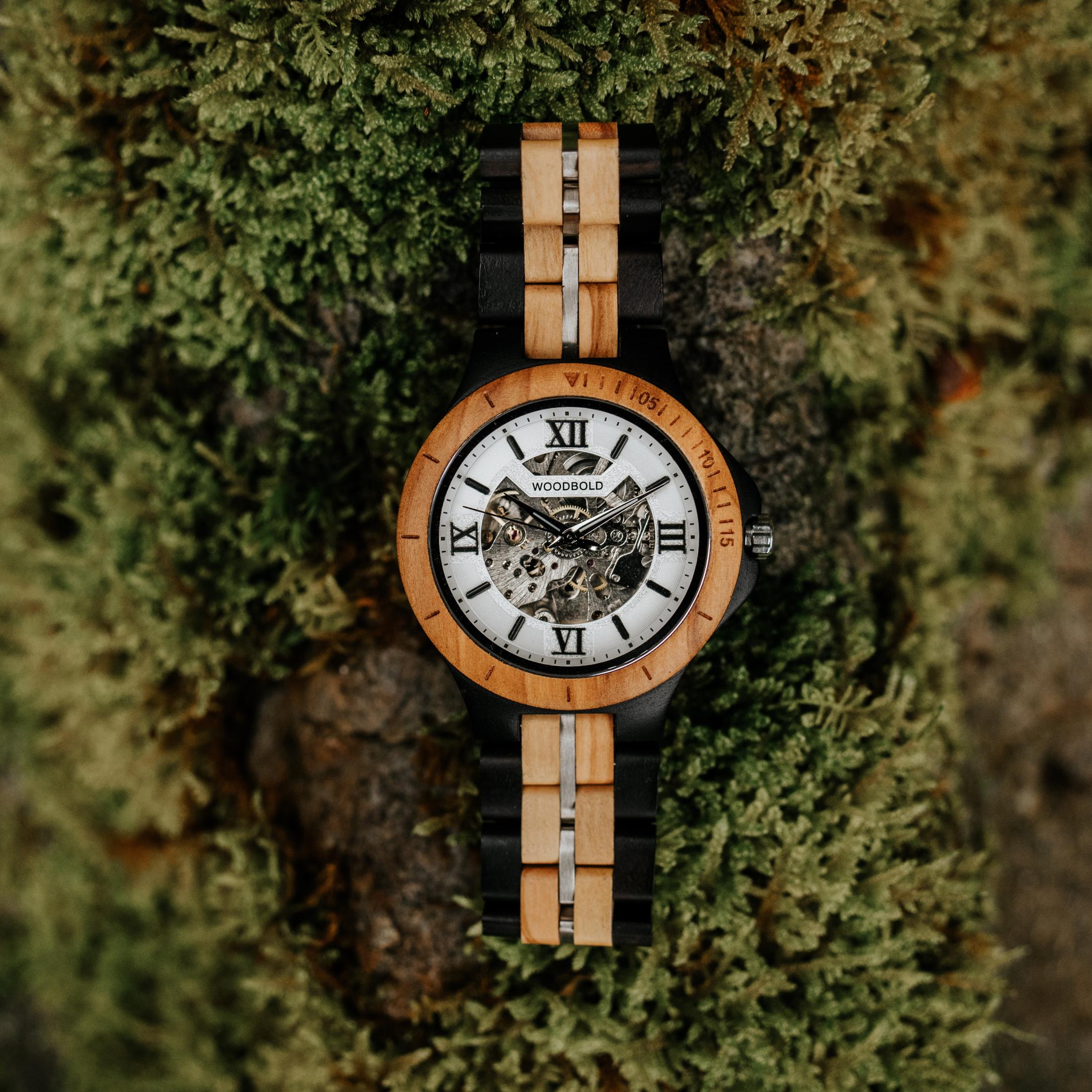 Holzuhr Robin Automatik