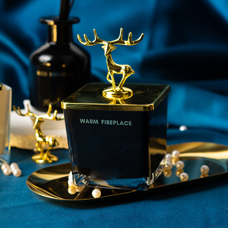Raumduft & Kerzen Set – Luxury Living – Golden Deer