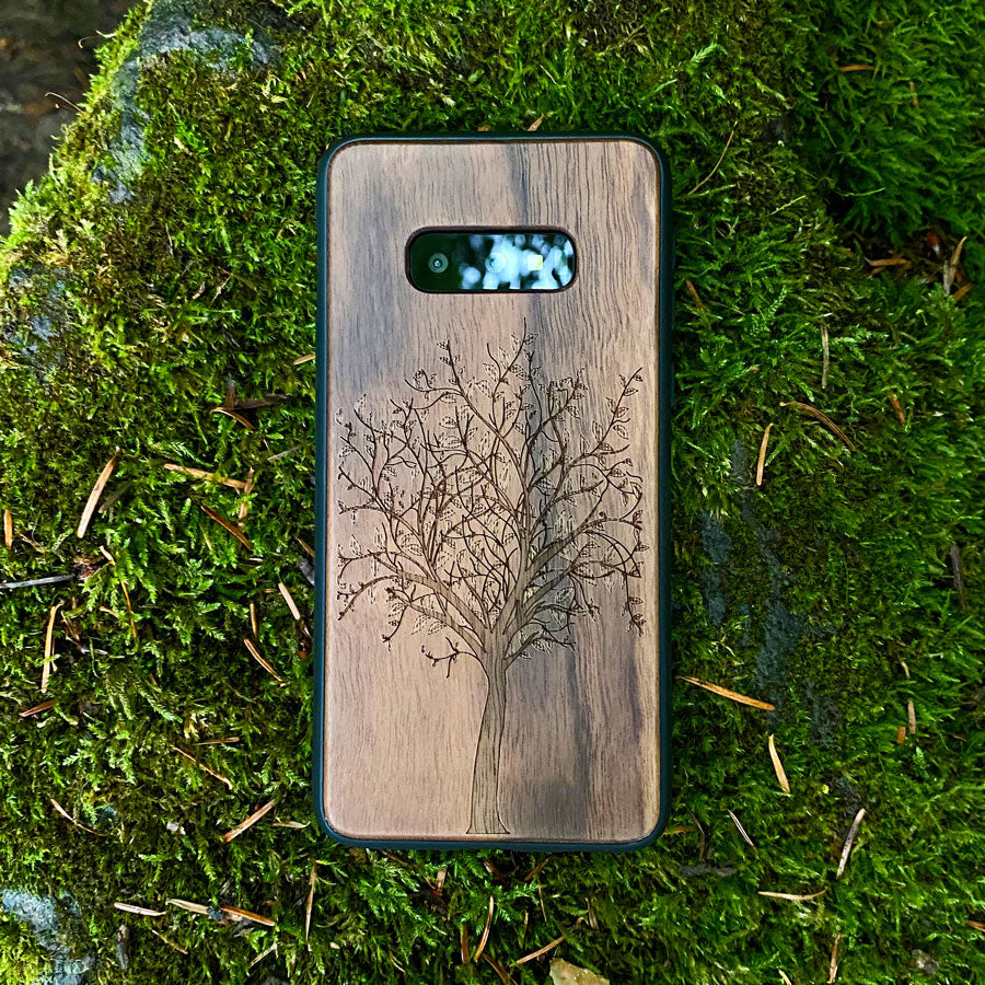 Nussholz Handyhülle Samsung Galaxy S25 Plus - Baum