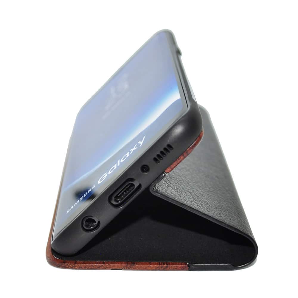 Nussholz Klapphülle Samsung Galaxy S9 Plus - Baum