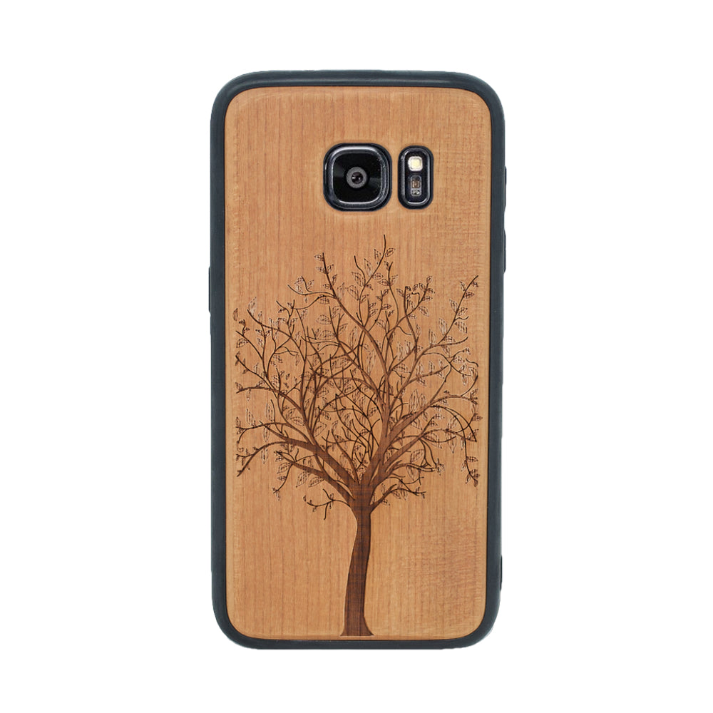 Kirschholz Handyhülle Samsung Galaxy S7 Edge - Baum
