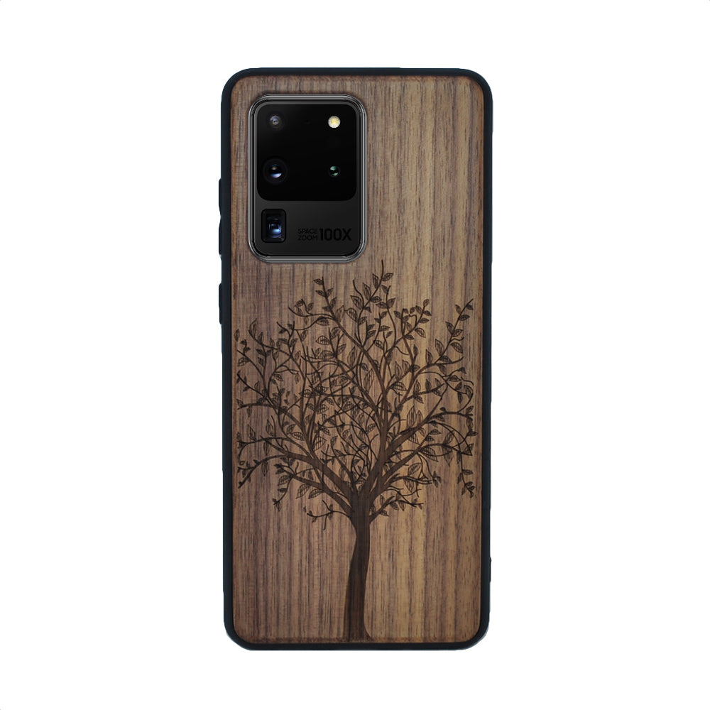 Nussholz Handyhülle Samsung Galaxy S22 Ultra - Baum