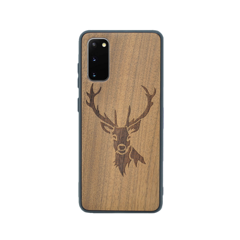 Nussholz Handyhülle Samsung Galaxy A54 - Hirsch