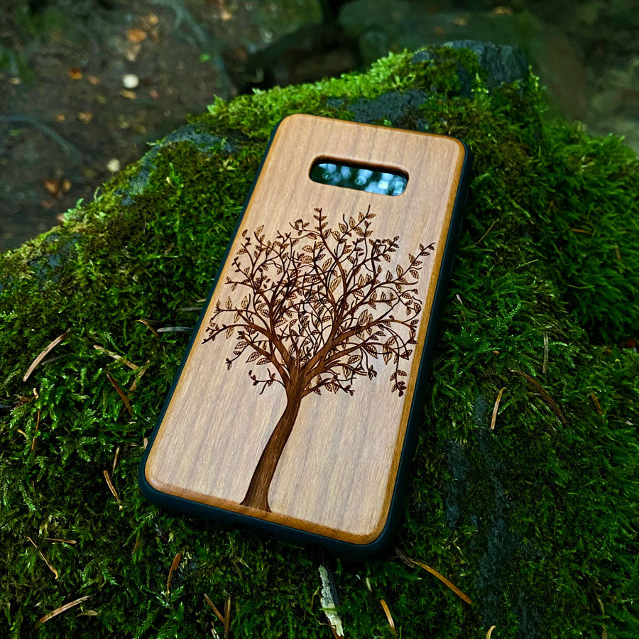 Kirschholz Handyhülle Samsung Galaxy S21 Plus - Baum