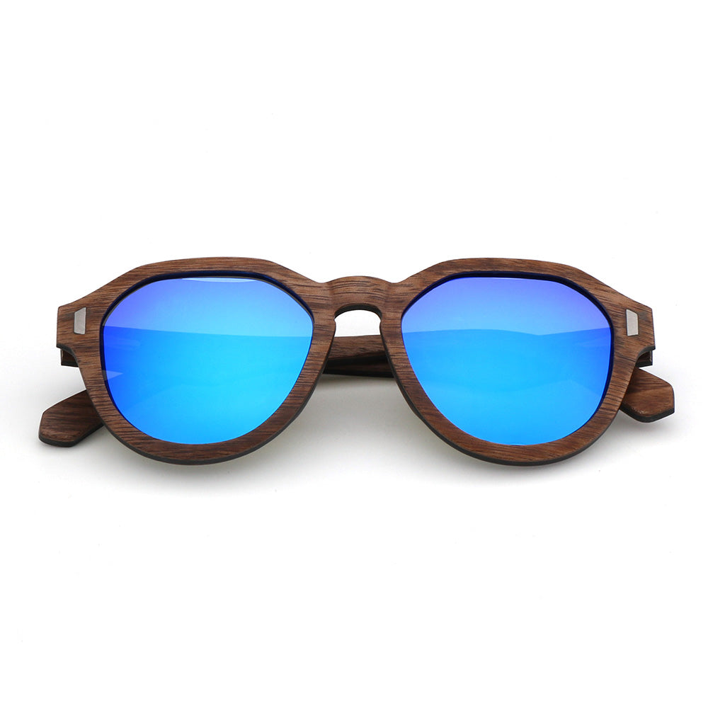 Sonnenbrille Nr. 1 – Nuss / Blau